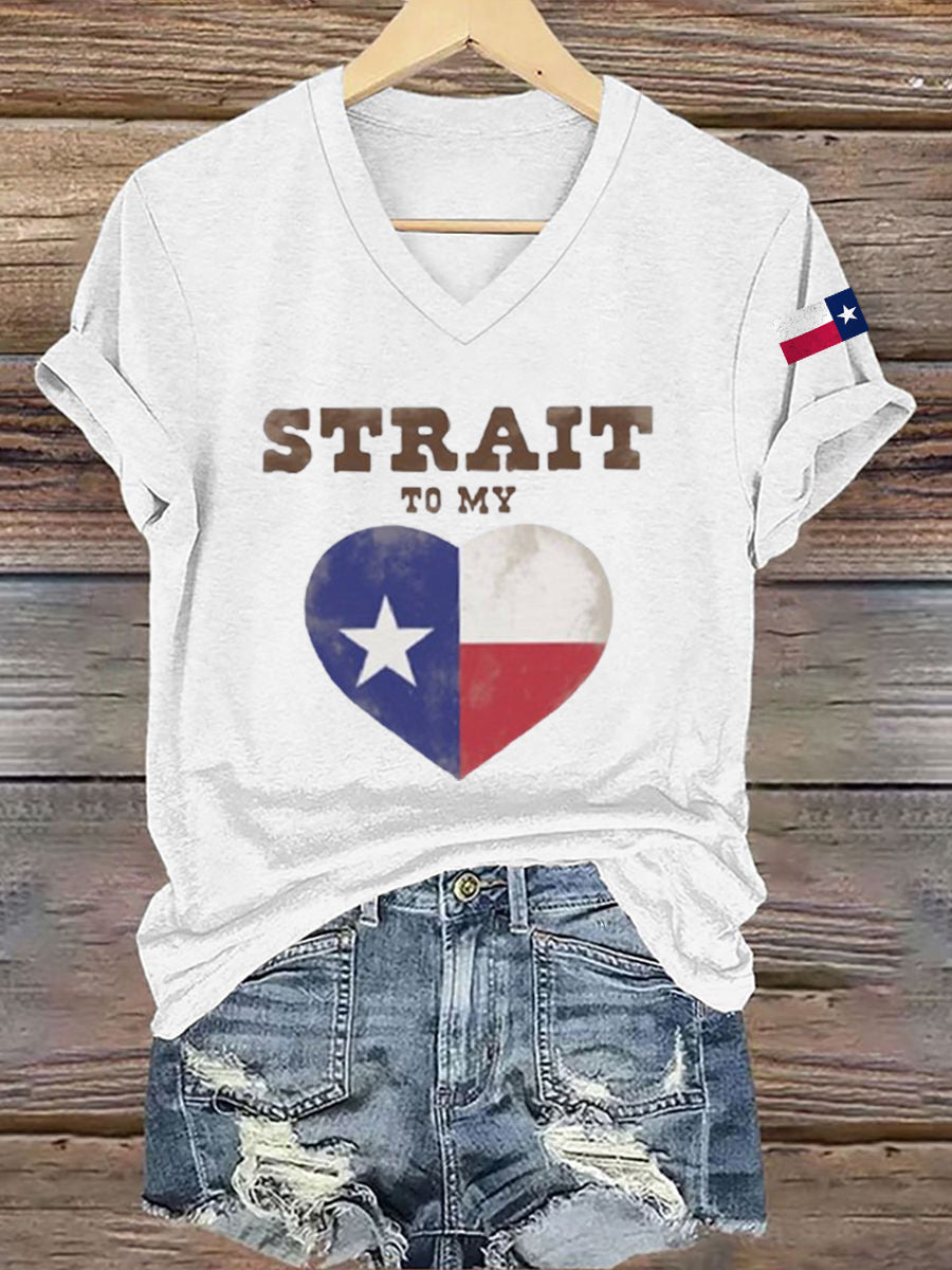 Women's Strait To My Heart Teaxa Short Sleeve T-Shirt
