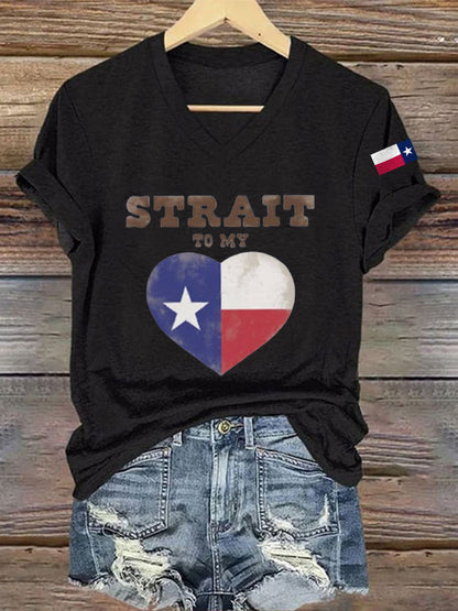 Women's Strait To My Heart Teaxa Short Sleeve T-Shirt