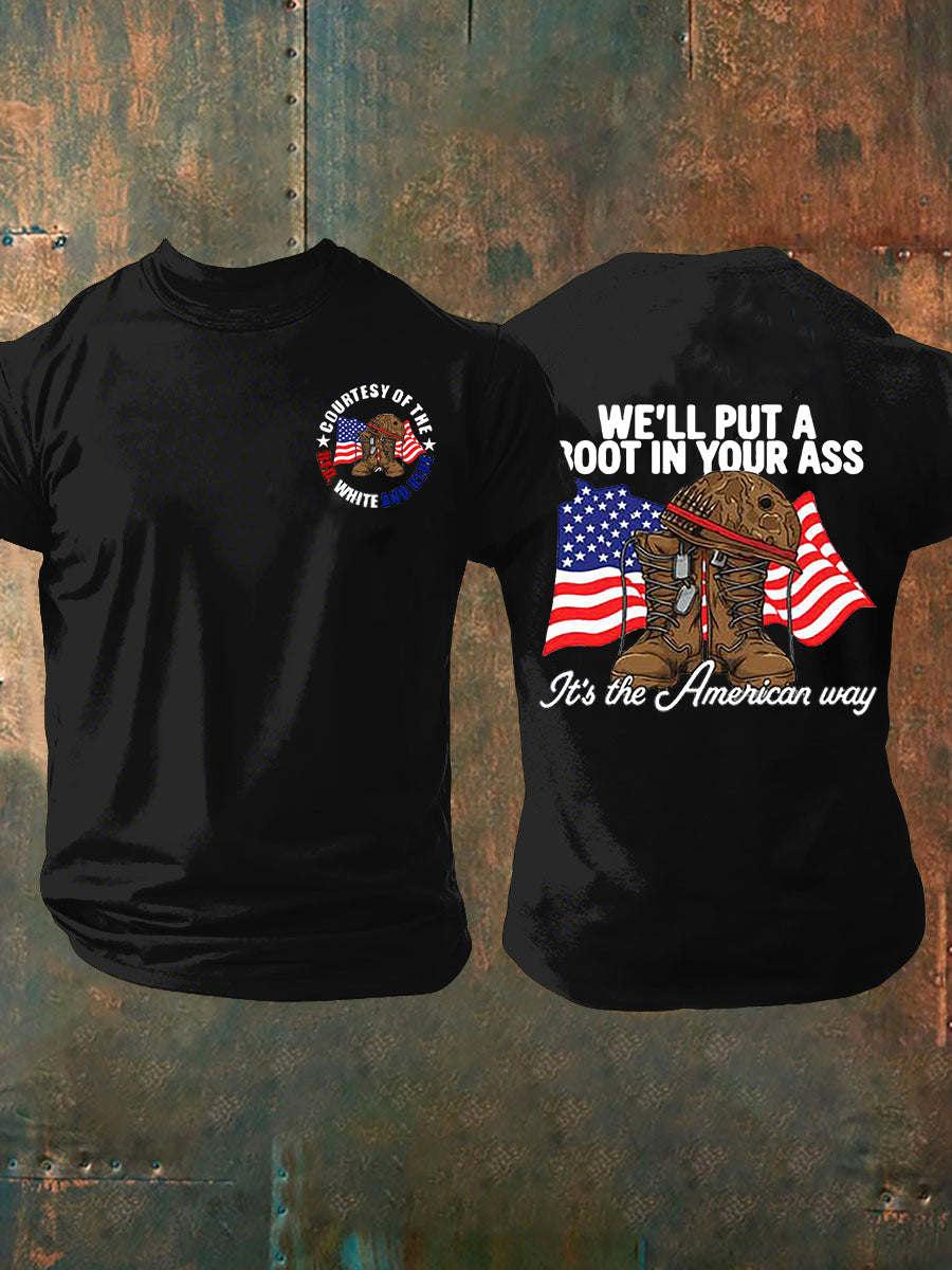 Men's We'll Put A Boot In Your Ass Short-sleeved T-shirt