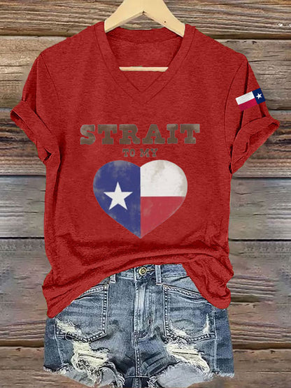 Women's Strait To My Heart Teaxa Short Sleeve T-Shirt