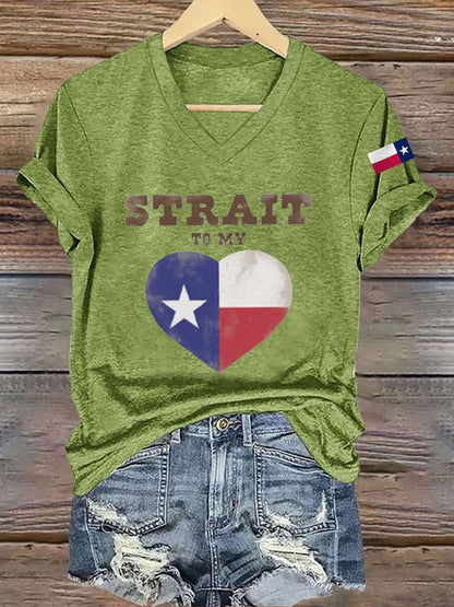 Women's Strait To My Heart Teaxa Short Sleeve T-Shirt