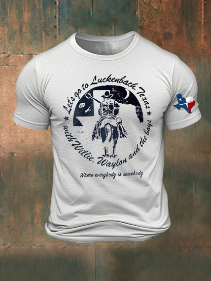 Men's Let's Go To The Texas Printed T-shirt