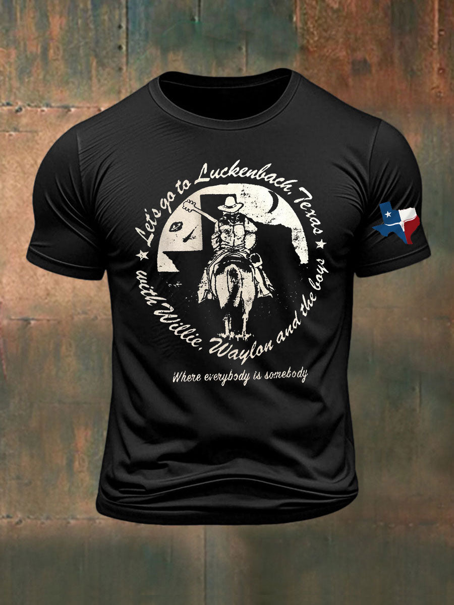Men's Let's Go To The Texas Printed T-shirt