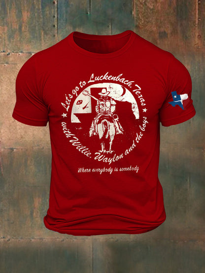 Men's Let's Go To The Texas Printed T-shirt
