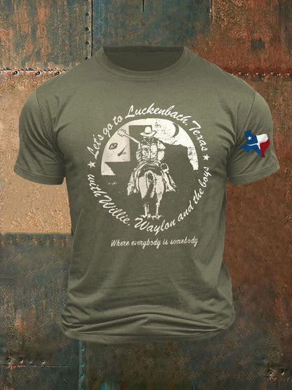 Men's Let's Go To The Texas Printed T-shirt