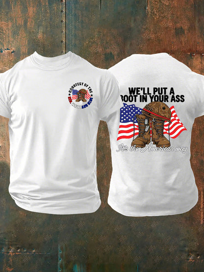 Men's We'll Put A Boot In Your Ass Short-sleeved T-shirt