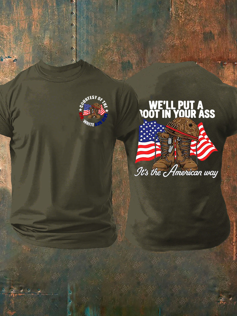 Men's We'll Put A Boot In Your Ass Short-sleeved T-shirt