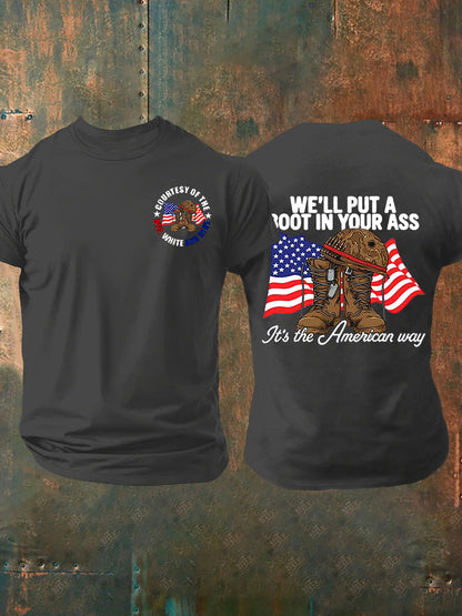 Men's We'll Put A Boot In Your Ass Short-sleeved T-shirt