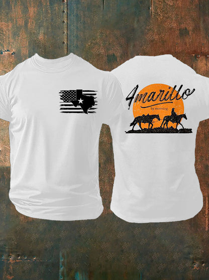 Men's Texas Amarillo By Morning Printed T-shirt