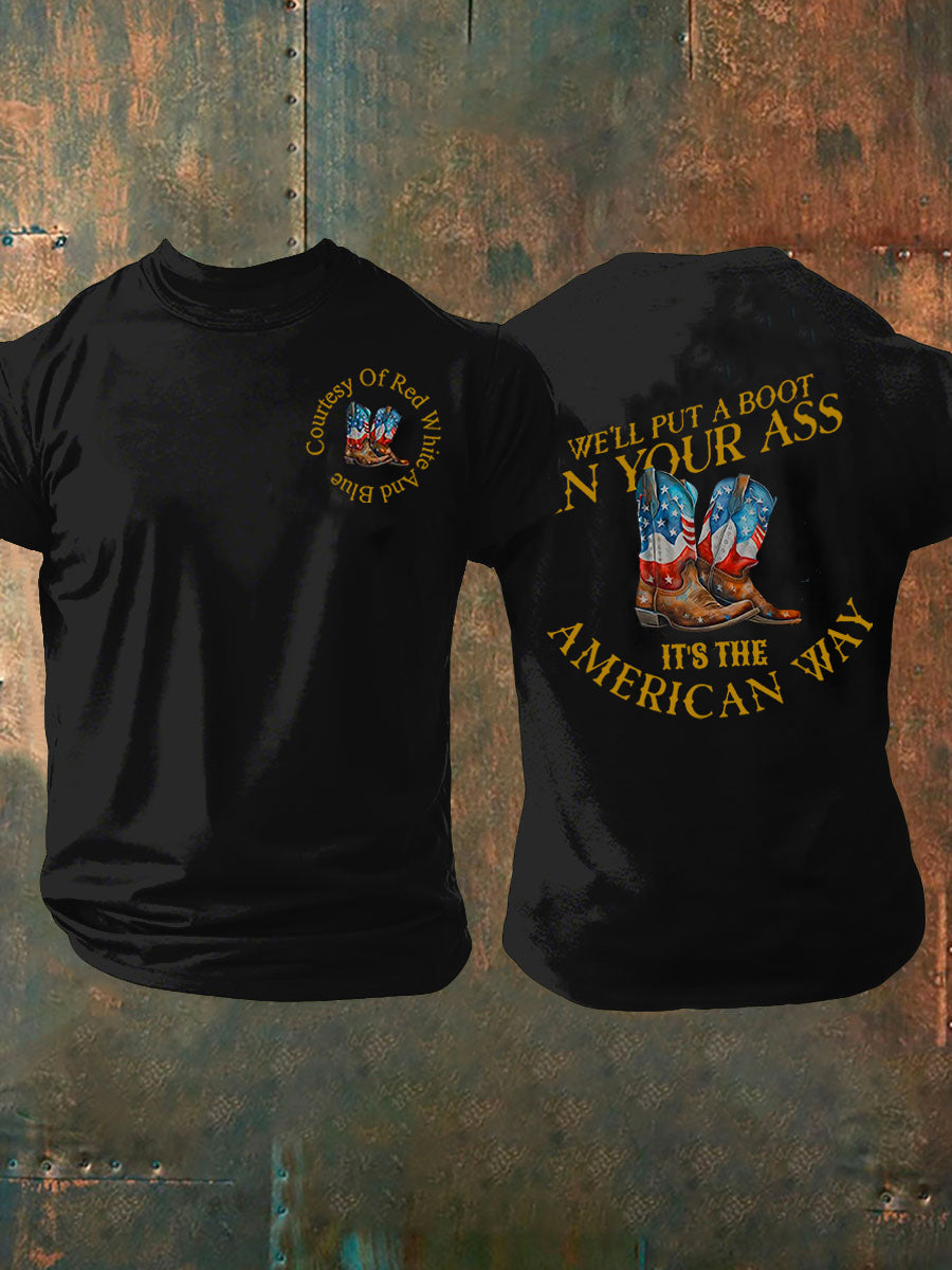 Men's We'll Put A Boot In Your Ass Short-sleeved T-shirt