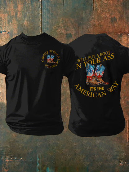 Men's We'll Put A Boot In Your Ass Short-sleeved T-shirt