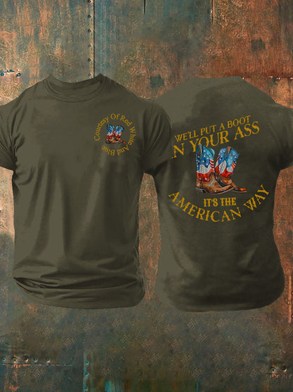 Men's We'll Put A Boot In Your Ass Short-sleeved T-shirt