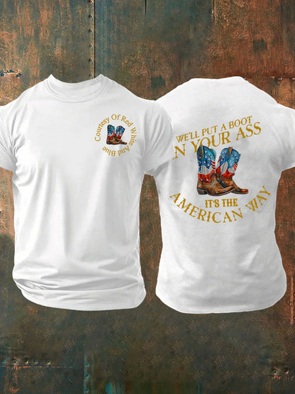 Men's We'll Put A Boot In Your Ass Short-sleeved T-shirt