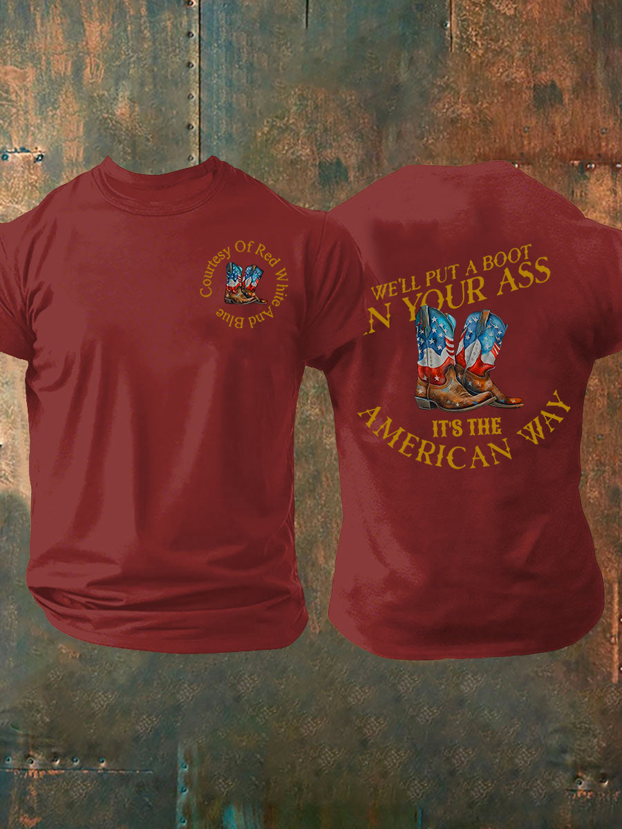 Men's We'll Put A Boot In Your Ass Short-sleeved T-shirt