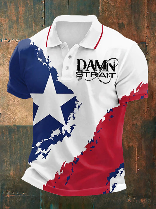 Men's Damn Strait Country Music Printed Shirt