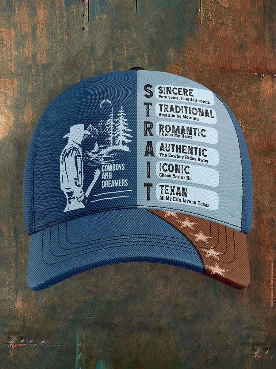 Unisex Country Music Singer Design Print Hat