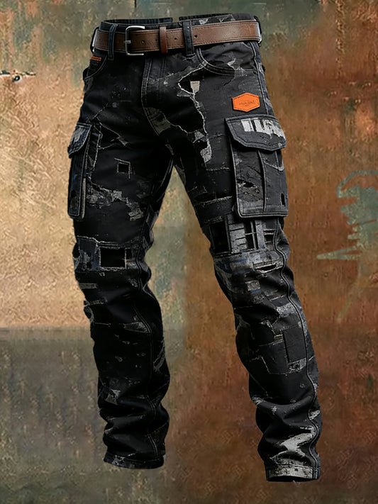 Men's Retro Business Style Casual Work Trousers