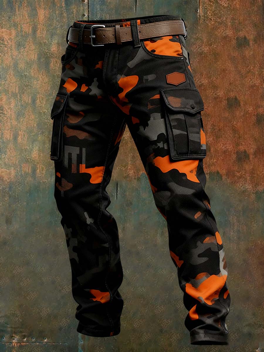 Men's Retro Business Style Casual Work Trousers