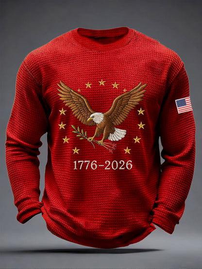 Men's America 250 Waffle Print Casual T-Shirt