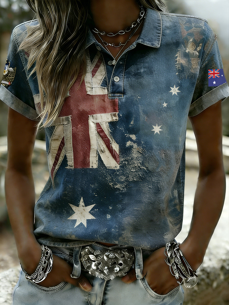 Women's Vintage Australian Holiday Casual Comfortable POLO