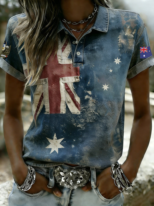 Women's Vintage Australian Holiday Casual Comfortable POLO