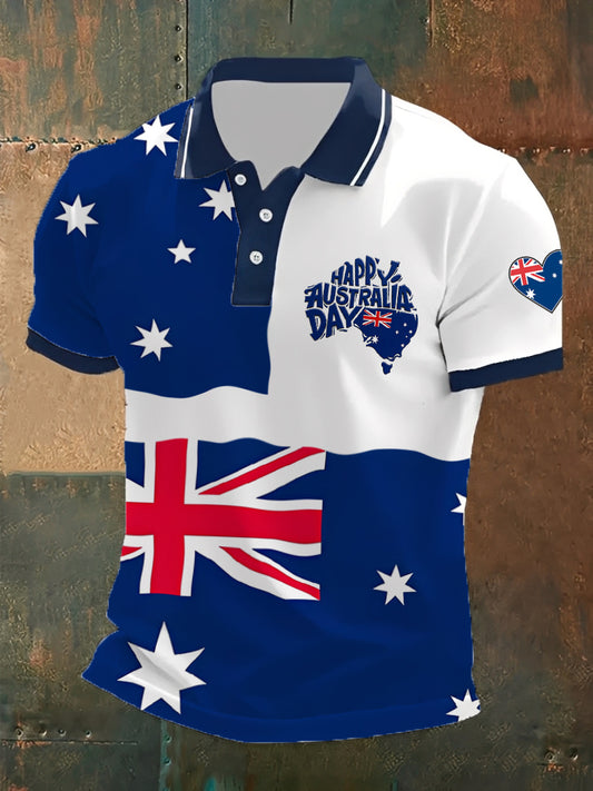 Men's Australian Printed Polo Shirt