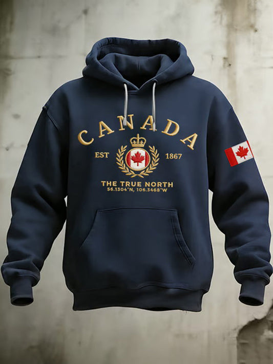 Men's Canada Printed Casual Hoodie