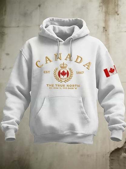 Men's Canada Printed Casual Hoodie