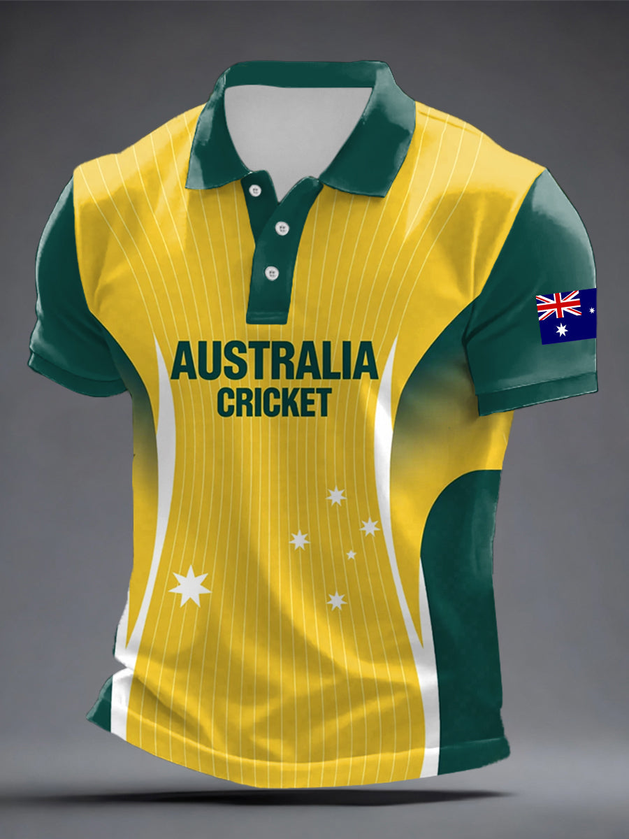 Men's Australia Cricket Printed Shirt