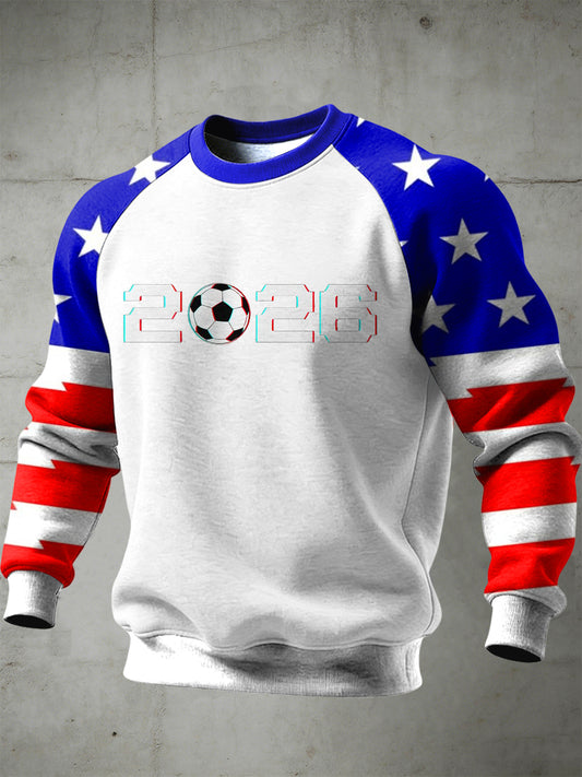 Men's World Cup US Printed Raglan Sweatshirt