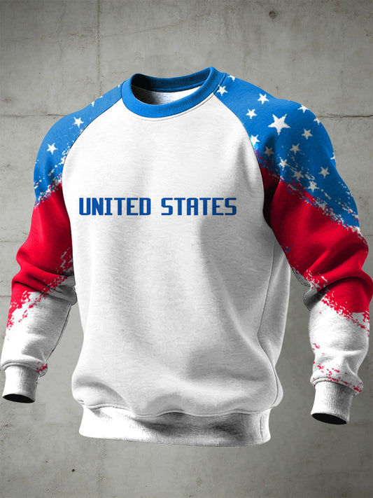 Men's World Cup US Printed Raglan Sweatshirt