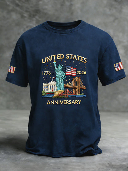 Retro America 250 Flag Casual T-Shirt