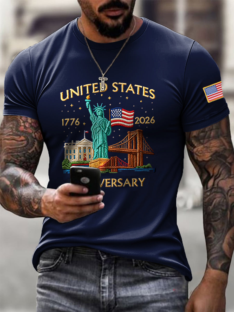 Men's Vintage America 250 Commemorative Casual T-Shirt