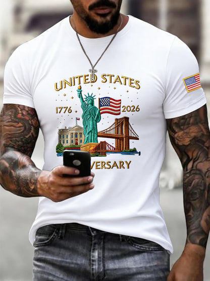 Men's Vintage America 250 Commemorative Casual T-Shirt