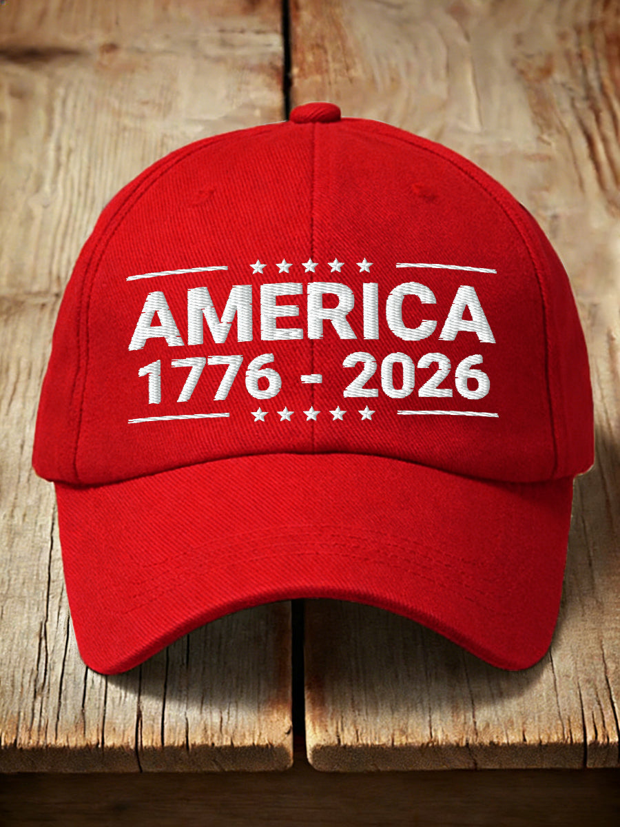 Unisex America 1776-2026 Embroidered Hat