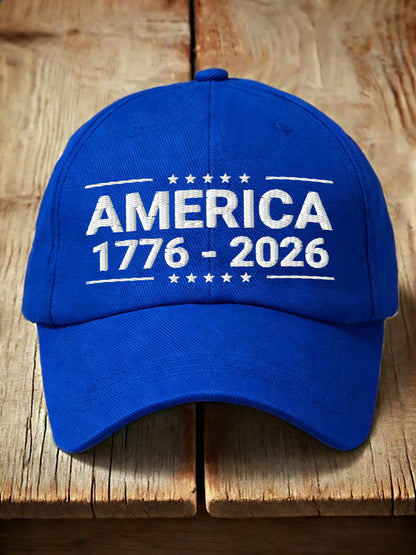 Unisex America 1776-2026 Embroidered Hat