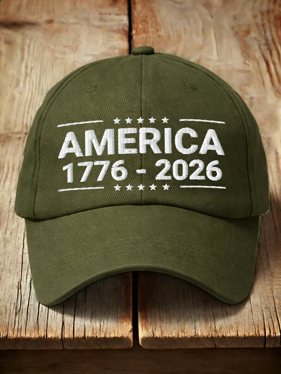 Unisex America 1776-2026 Embroidered Hat
