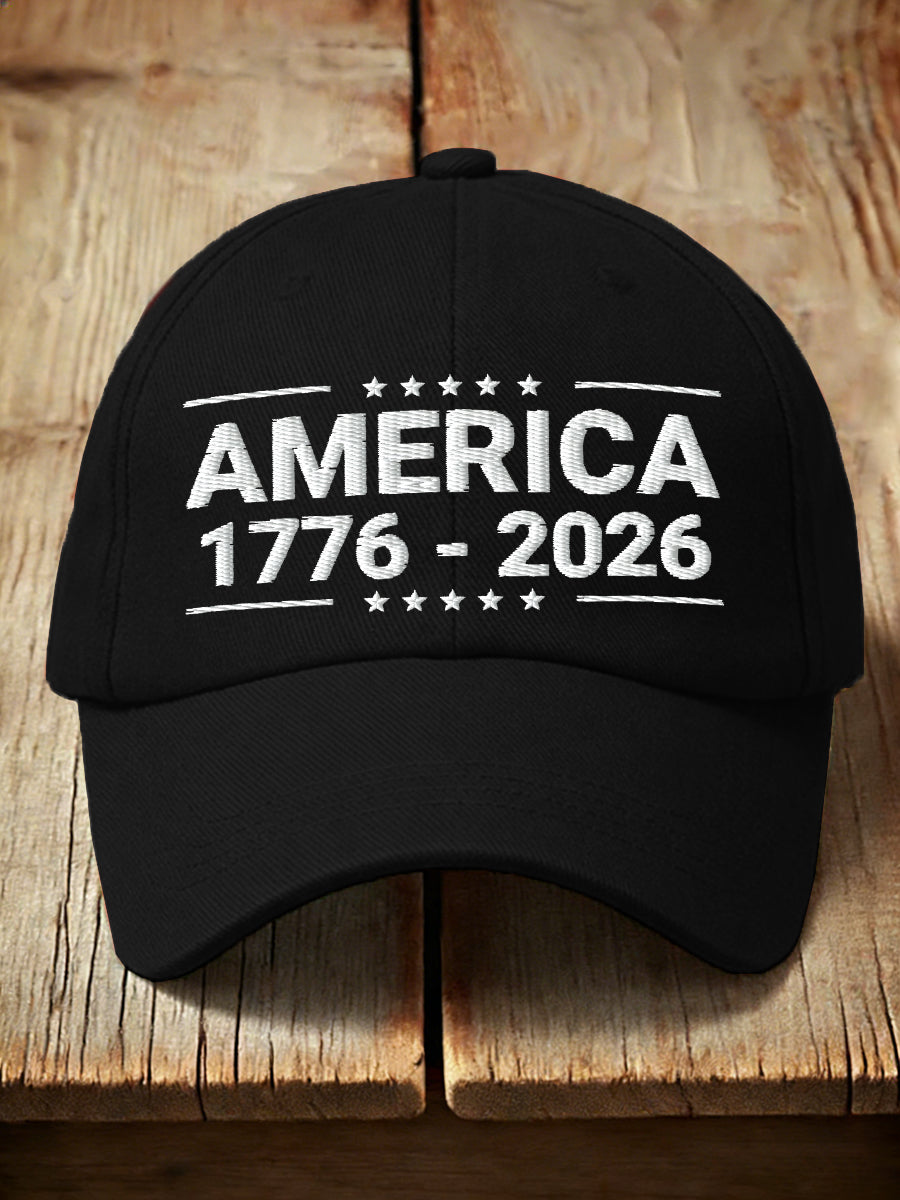 Unisex America 1776-2026 Embroidered Hat