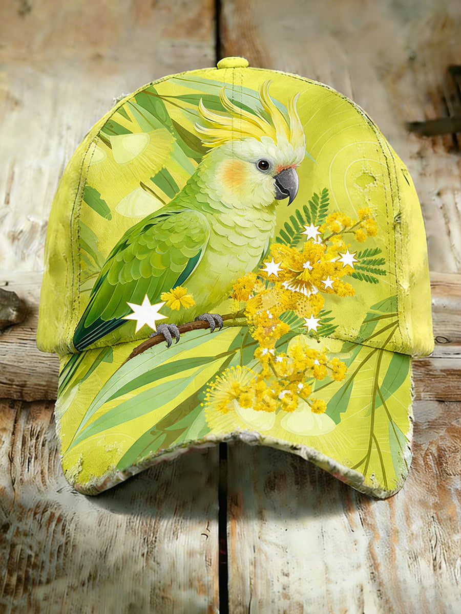 Unisex Vintage Australian Vacation Pattern Printed Hat