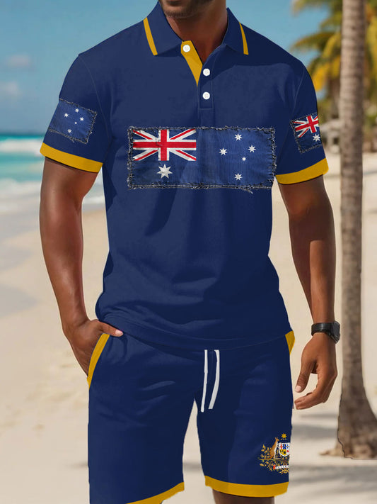 Men's AU Flag Australia Day Printed Sets