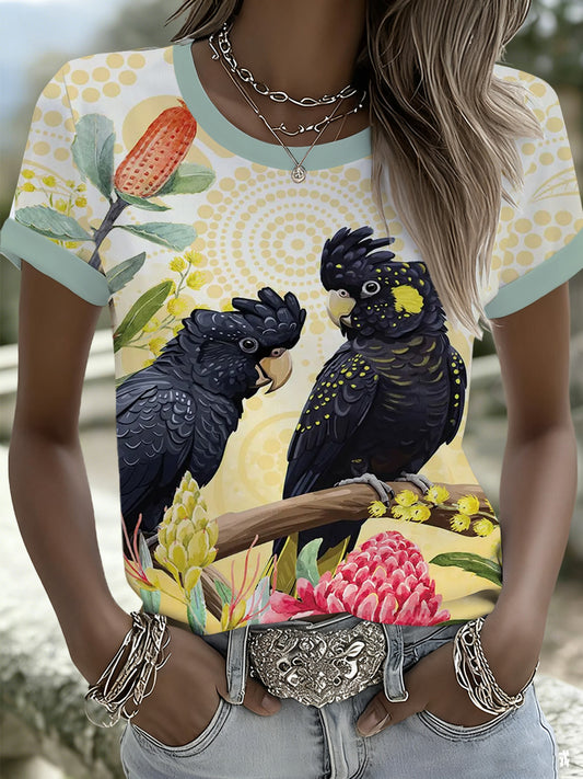 Women's Australian Cockatoo Print T-Shirt