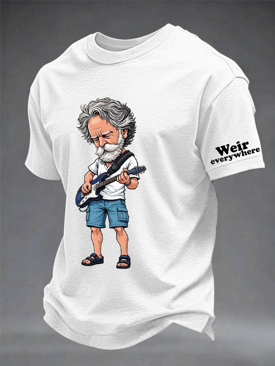 Men's RIP Bob Weir Weir Everywhere Short-sleeved T-shirt