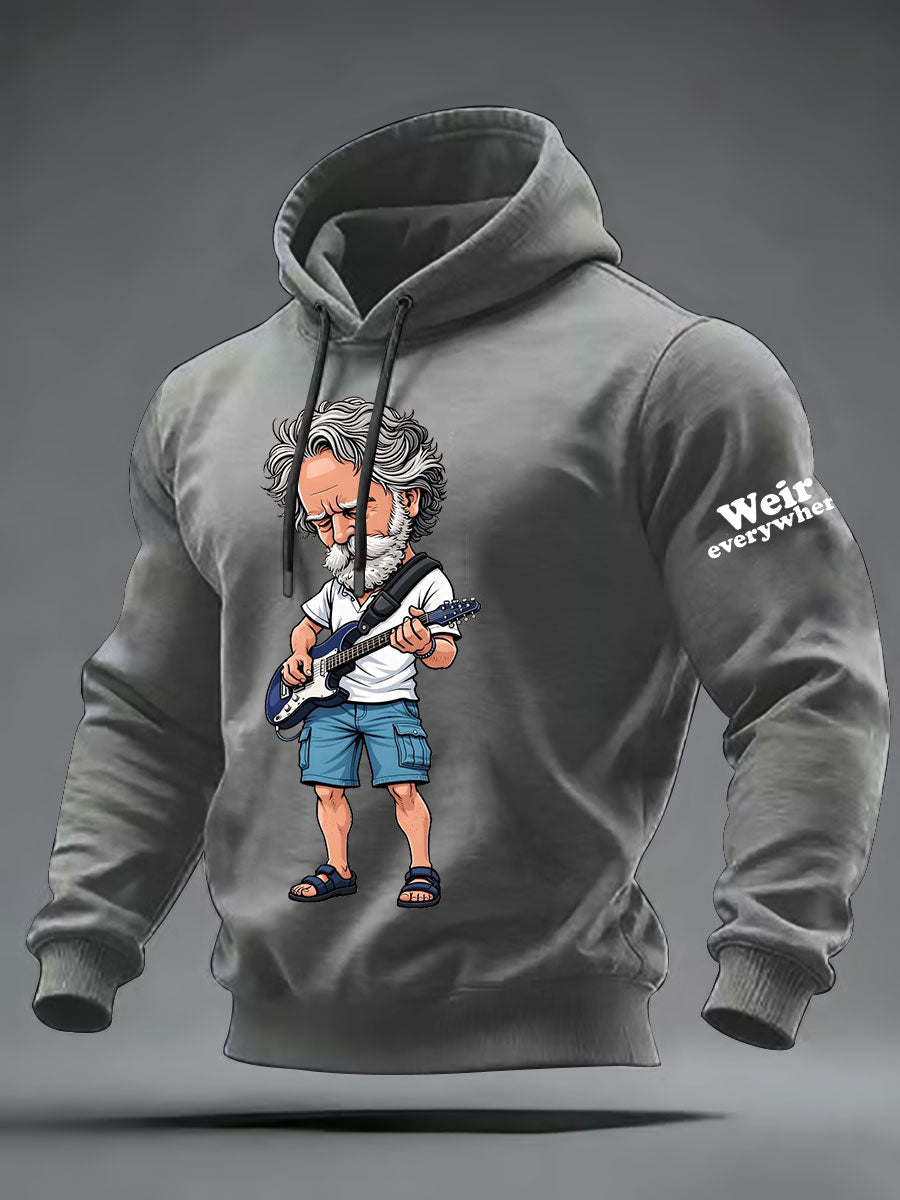 Men's RIP Bob Weir Weir Everywhere Oversized Drop-Shoulder Hoodie