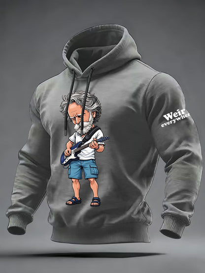 Men's RIP Bob Weir Weir Everywhere Oversized Drop-Shoulder Hoodie