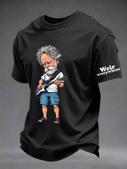 Men's RIP Bob Weir Weir Everywhere Short-sleeved T-shirt
