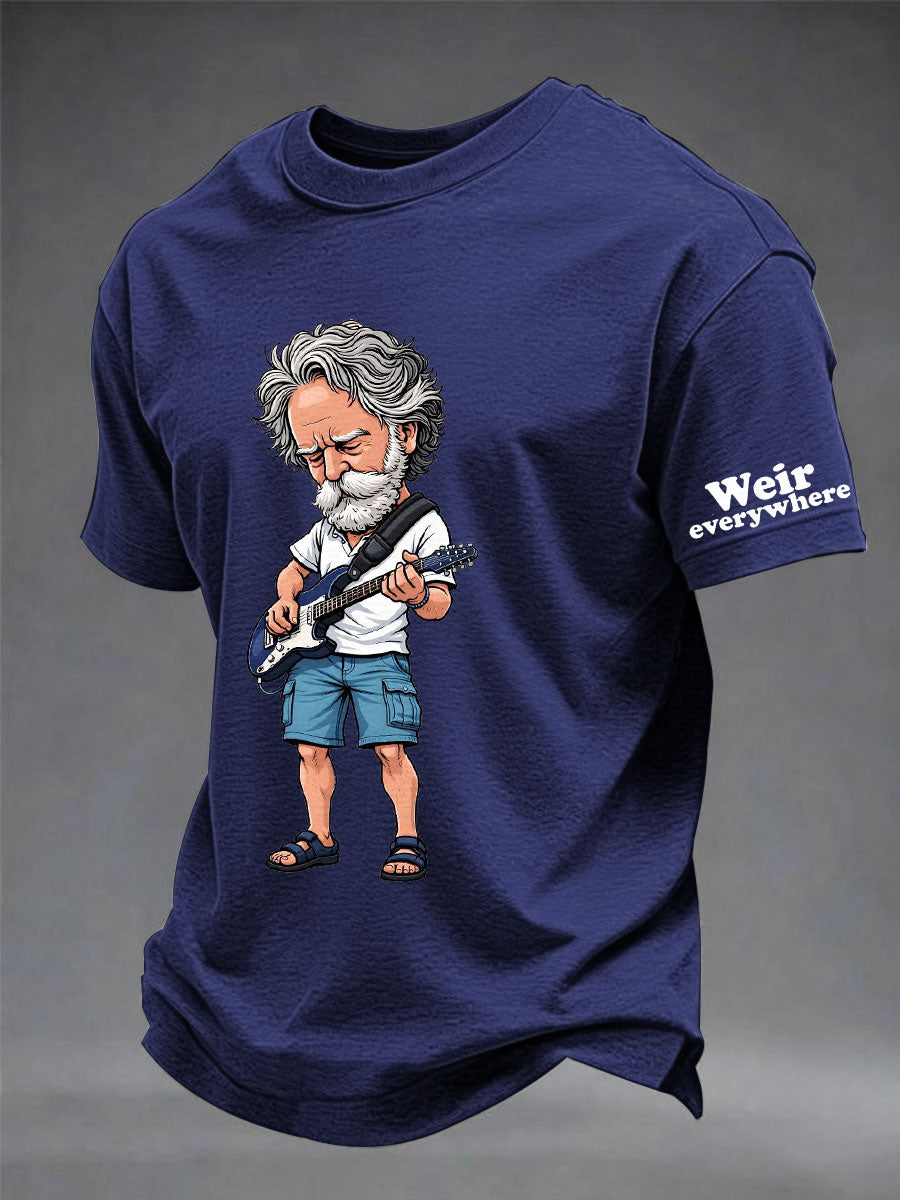 Men's RIP Bob Weir Weir Everywhere Short-sleeved T-shirt