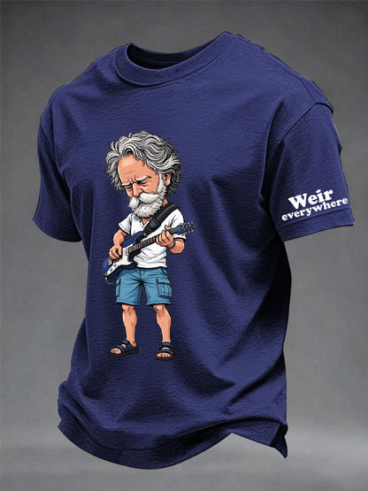 Men's RIP Bob Weir Weir Everywhere Short-sleeved T-shirt