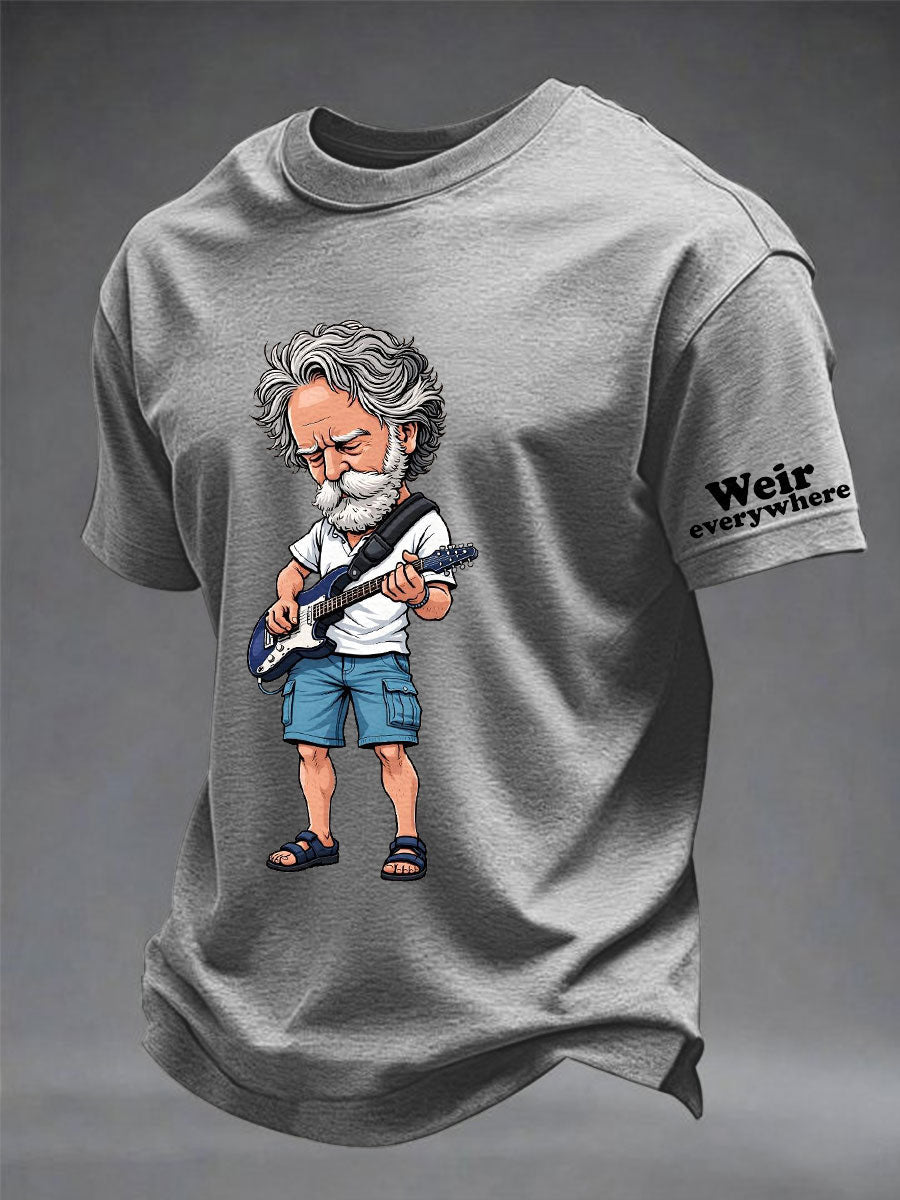 Men's RIP Bob Weir Weir Everywhere Short-sleeved T-shirt