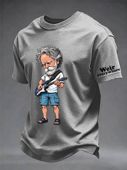 Men's RIP Bob Weir Weir Everywhere Short-sleeved T-shirt