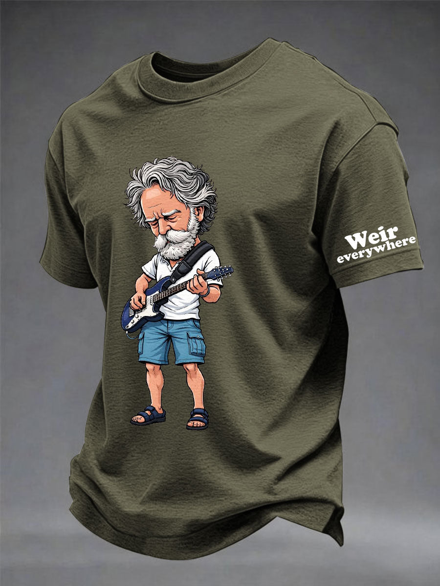Men's RIP Bob Weir Weir Everywhere Short-sleeved T-shirt